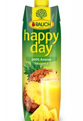 Gyümölcslé, 100%, 1 l, RAUCH "Happy day", ananász