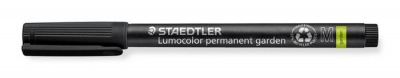 Alkoholos marker, 1 mm, kúpos, STAEDTLER "Lumocolor® garden 319 GM", fekete