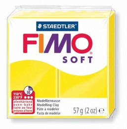 Gyurma, 57 g, égethető, FIMO "Soft", citromsárga